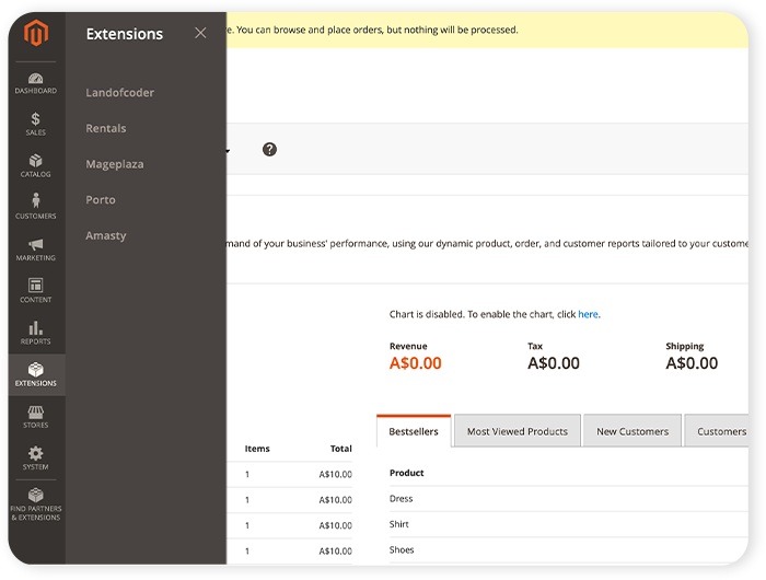 Enterprise module and plug-ins development